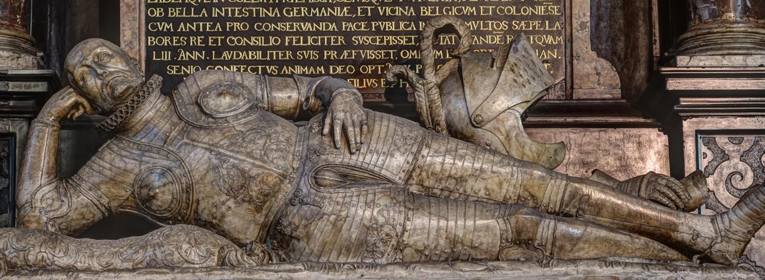 Darstellung von Wilhelm dem Reichen liegend.